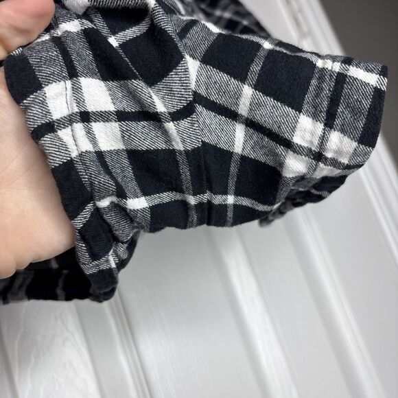 Dip Women’s XL Sleepwear Black White Plaid Flannel Pajama Shorts Drawstring - Picture 6 of 6